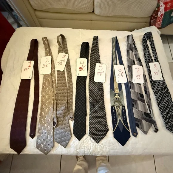 NWOT, 58", 100% SILK TIES ROUNDTREE & YORKE HANDMADE - Picture 2 of 5